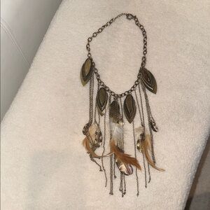 Gold Feather Necklace